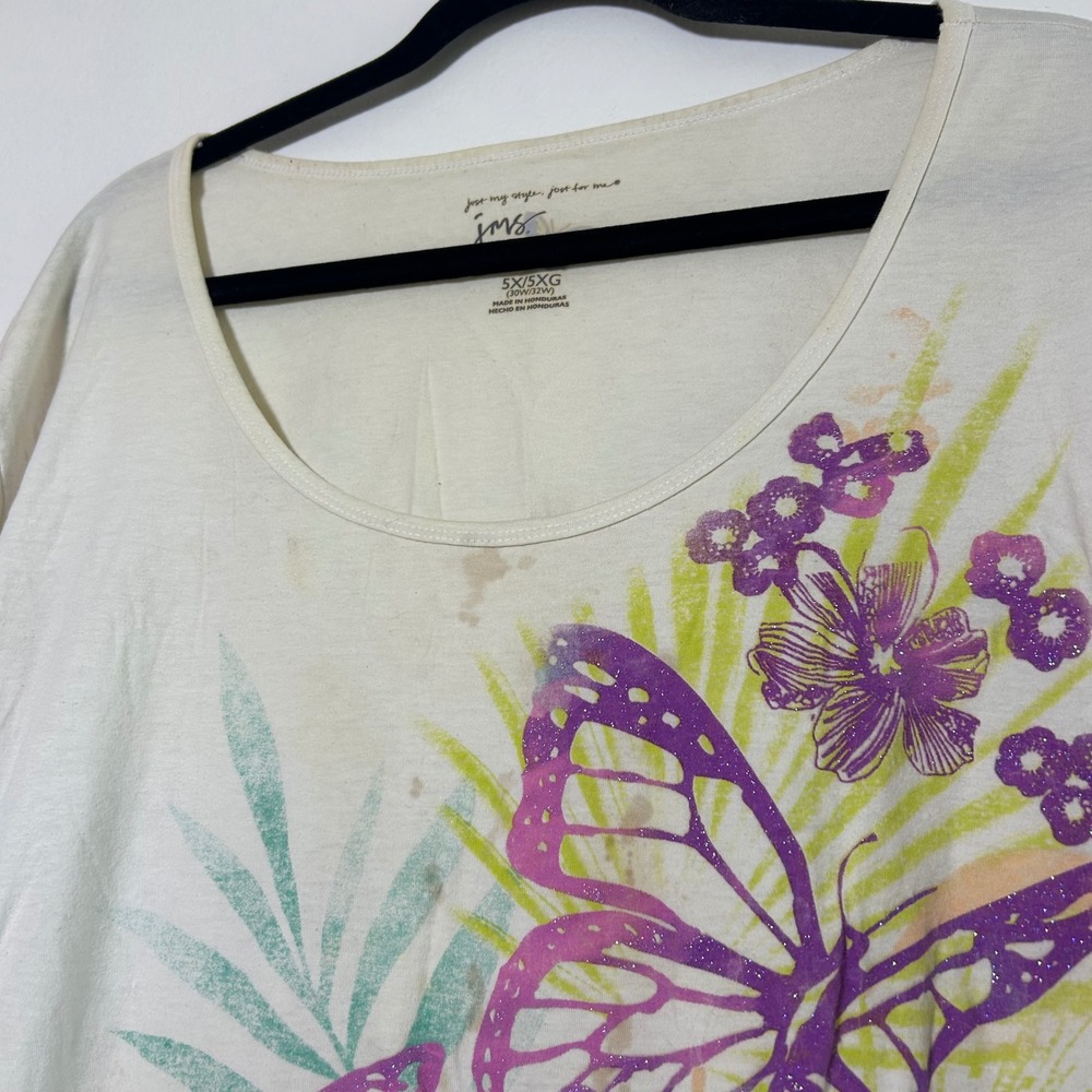 Butterfly floral y2k top sz‎ 5x - Picture 5 of 9